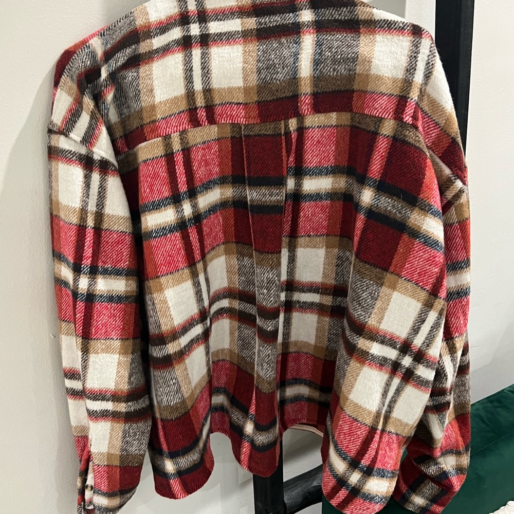 Liverpool plaid button down shacket - Picture 3 of 8